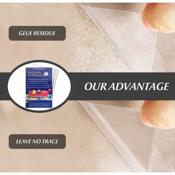 Cat Couch Protector Tape 8 Pack Large Clear Anti Scratch No Pins Residue Free - Picture 3 of 7